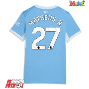 Manchester City Matheus Nunes #27 Primera Equipación Mujer 2026-27 Manga Corta